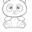 easy panda coloring pages free
