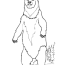 brown bear standing coloring page