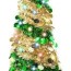 christmas tinsel tree with ball