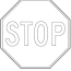 stop sign coloring page free