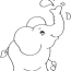 baby elephant coloring page free