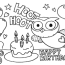 happy birthday color pages activity