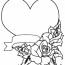 rose hearts and roses coloring pages