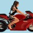 lara driving motorbike 3d model