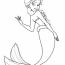 elsa mermaid coloring page free