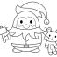 printable penguin elf coloring page
