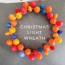 how to make a christmas light wreath