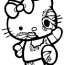 zombie hello kitty coloring page free