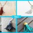 simple diy leather tassel necklace for