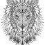hard lion coloring page free