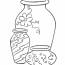 three vases coloring page free