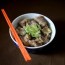 blurry tasty homade japanese gyudon
