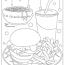 free cute food coloring pages book