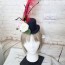 flowers mini top hat headband