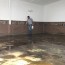 stained garage concrete floor turned