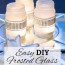 easy diy frosted glass candle holders