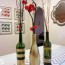 diy spray painted wine bottles for fall