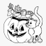 halloween cat coloring pages hd png