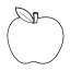 coloring page apple for kids 4 5 years