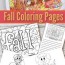 free fall leaves coloring pages with