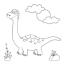 preschoolers dinosaur coloring template