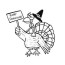old pilgrim turkey coloring page