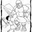 david and goliath 3 coloring page for