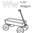 w is for wagon coloring page free w