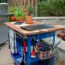 utility cart into a patio grill station