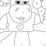 adorable hippo simple coloring page