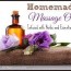 homemade massage oil infused with