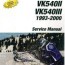 v max 600 vx 600 snowmobile service manual