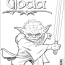 yoda with lightsaber coloring pages png
