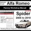 alfa romeo spider service repair manual