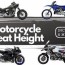 motorcycle seat height comparisons 290