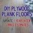 diy plywood floors 1 year later