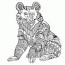 bear coloring page for adults
