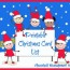 christmas card list printable plan who