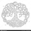 celtic tree coloring page stock photo