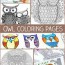 owl coloring pages 100 directions