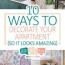 10 ways to decorate your apartment so