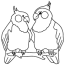lovebird parrots coloring page online