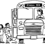 school bus safety coloring page clipart