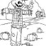 scarecrow coloring page all kids network