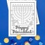 happy hanukkah coloring pages made