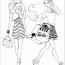 barbie shopping coloring page coloringbay
