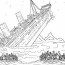 coloring pages of a sunken ship