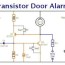 transistor door alarm control circuit