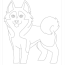 siberian husky coloring page free