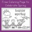 free spring coloring page printable for